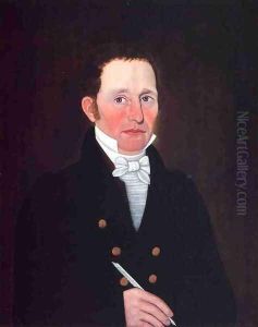 Portrait of John Cox of Bridgeton, Maine by John Brewster Jr.