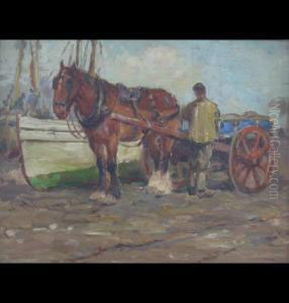 Unloading The Catch From Yorkshire Cobbles Into A Cart - view 1