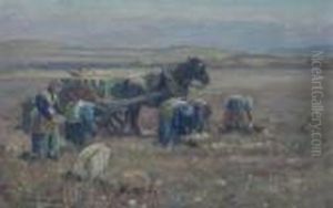 Gathering Potatoes by James William Booth