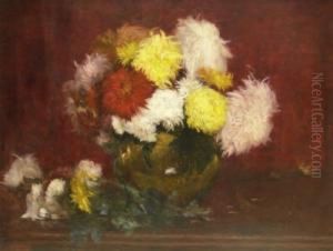 Still Life Chrysanthemums by James William Booth