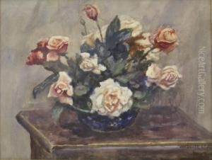 Still Life Of Roses by James William Booth