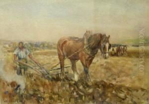 Ploughing Teams by James William Booth