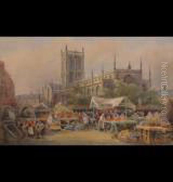 Market Day Near Holy Trinity - view 1