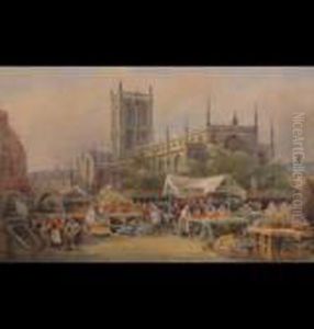 Market Day Near Holy Trinity by Frederick William Booty