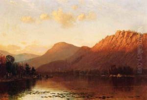 Mountain Lake Scene by James Renwick Brevoort