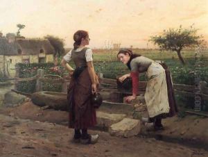 At the Well by Venceslas Briozik
