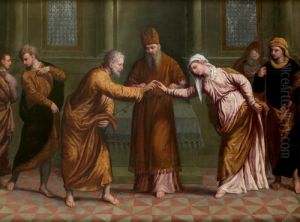 Le Mariage De La Vierge by Paris Bordone