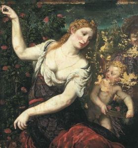 Venus And Cupid by Paris Bordone