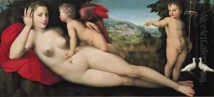 Venus with Sacred and Prophane Love by Andrea del Brescianino
