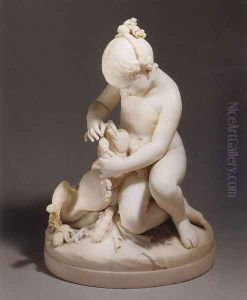 A Young Girl and Her Dog by Giovanni Maria Benzoni