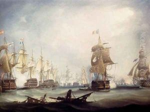 The Battle Of Trafalgar, 1805 by Thomas Buttersworth