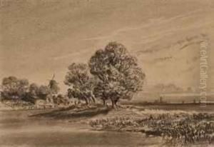 Moulins Dans La Campagne, Vue Presumee Des Pays-bas