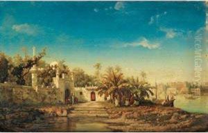 Mosquee Sur Les Bords Du Gange