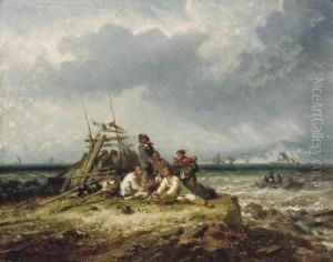 Tanka People On A Windswept Shore