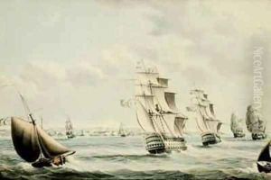 British Ships Blocking Cadiz in 1797