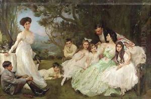 The Golden Butterfly - the Harvey family by John Henry Frederick Bacon