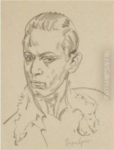 Portrait Of Serge Lifar by Dmitrievich Grigor'Ev Boris