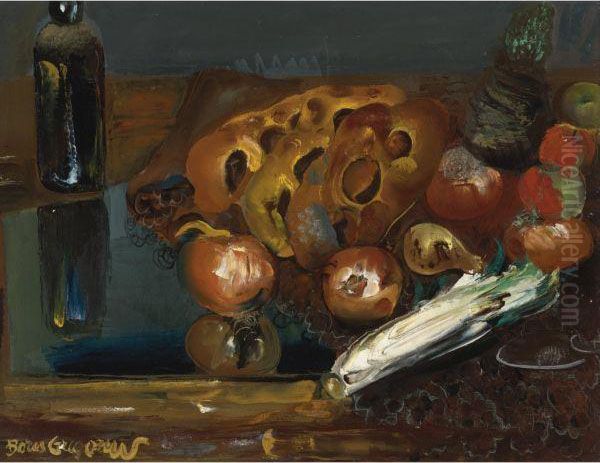 Still Life With Bread And Vegetables - view 1