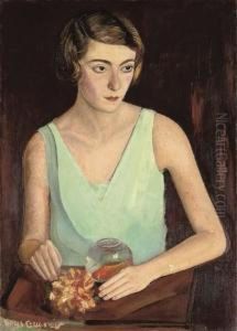 Portrait Of A Young Woman In A Green Dress