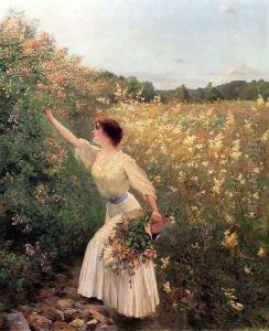 Picking Flowers by Pierre Andre Brouillet