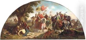 The wounded soldier by Carl Von Blaas