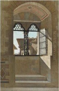 Interno Del Bargello by Odoardo Borrani
