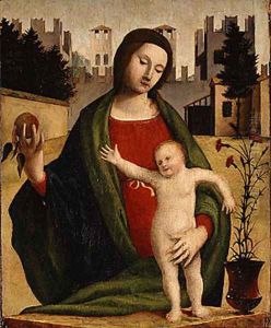 Madonna and Child ca 1520 by (Bartolomeo Suardi) Bramantino