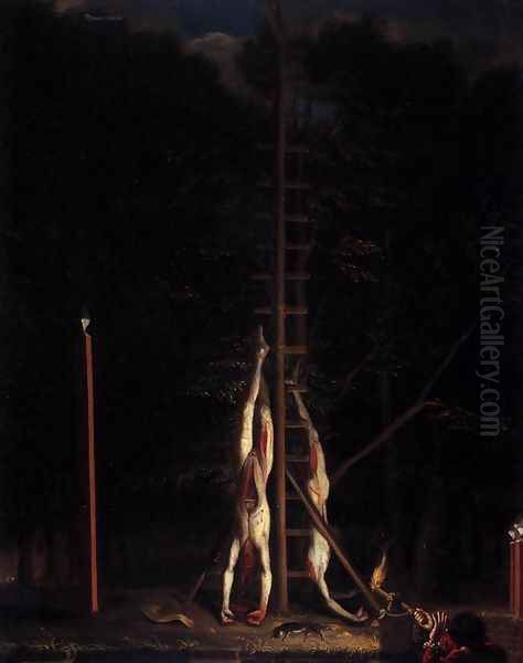 The Corpses of the De Witt Brothers 1672 by Jan de Baen