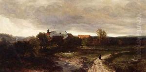Before The Rain: The Monastry Santa Clara Near Wiesbaden by Johannes Warnardus Bilders