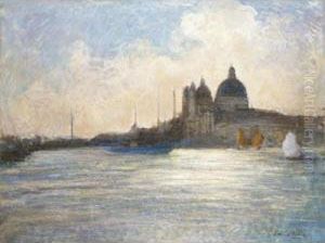 Venezia, Veduta Della Chiesa Della Salute by Emilio Borsa