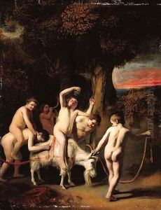 An infant bacchanal by Cornelis Bisschop