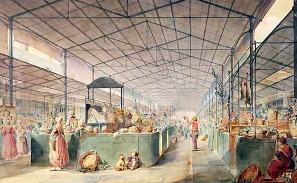 Interior of Les Halles, 1835 - view 1