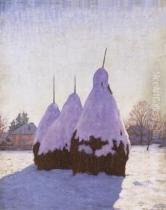 Winter In Nagybanya by Samu Bortsok