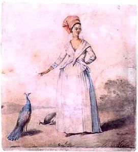 Lady with peacock