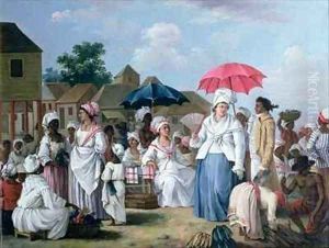 The Linen Market, Santo Domingo by Agostino Brunias