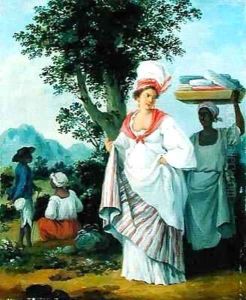 West Indian Creole Woman with her Black Servant by Agostino Brunias