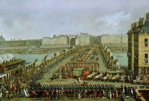 The Imperial Procession Returning to Notre Dame for the Sacred Ceremony of 2nd December 1804, Crossing the Pont-Neuf by Jacques Bertaux