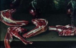 Nature Morte Aux Cotelettes Et Aux Aubergines