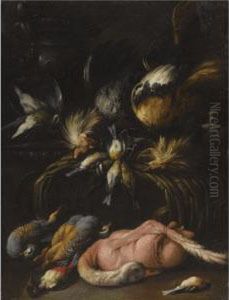 A Still Life With Dead Game,
Including A Brace Of Partridge, A Plucked Goose And Several Songbirds by Felice Boselli