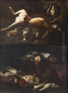 Natura Morta Con Cacciagione E Cane
Natura Morta Con Cacciagione E Lepre by Felice Boselli