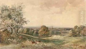Deer resting in Windsor Great Park by William James Bennett