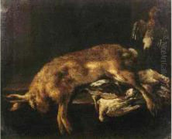 Nature Morte Au Lievre Et Aux Oiseaux. - view 1
