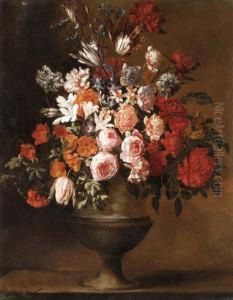 Bosschaert, J.-b.
A Still Life Of Flowers In A Sculpted Urn On A Stone Ledge by Jan-baptist Bosschaert