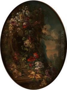 Composizione Floreale Con Architettura E Paesaggio by Francesco Bosso