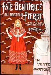 Reproduction of a poster advertising 'Doctor Peter's toothpaste' by Louis-Maurice Boutet de Monvel