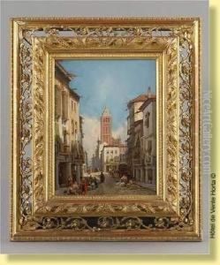 Une Rue A Seville by Francois Antoine Bossuet
