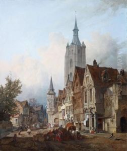 Ansicht Von Mecheln Mit Der Onze-lieve-vrouw-over-de-dijlekerk