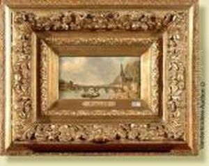 Vue De Dinant Anime by Francois Antoine Bossuet
