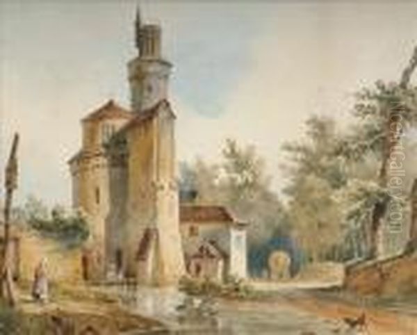 A Frenchriver Scene With Tower - view 1