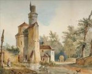 A Frenchriver Scene With Tower